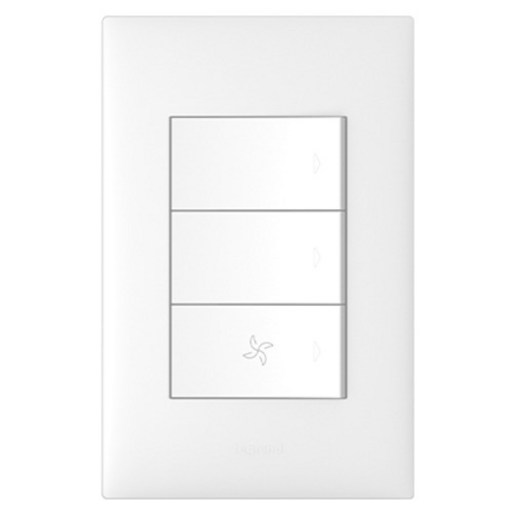르그랑 아펠라화이트 Simple 3구 스위치 하단 FAN