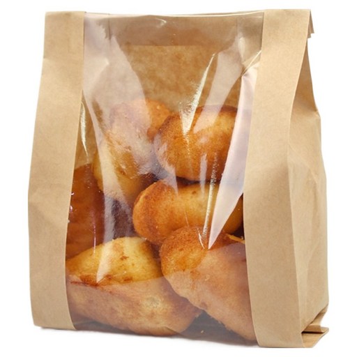 베스트팩 베이커리 샌드위치 투명 크라프트 창봉투 대 15 x 6 x 25 cm
