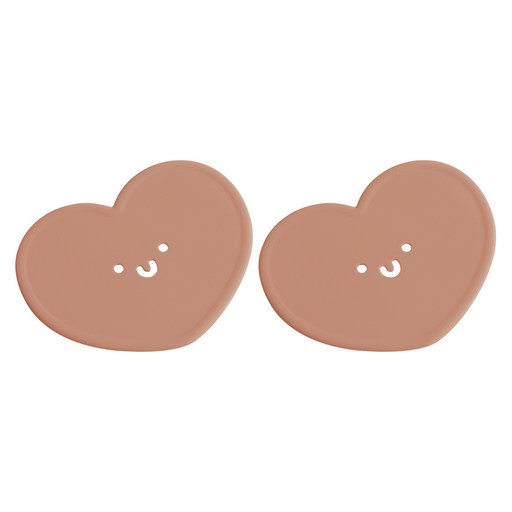 에이드엘 펀칭하트 실리콘 컵받침