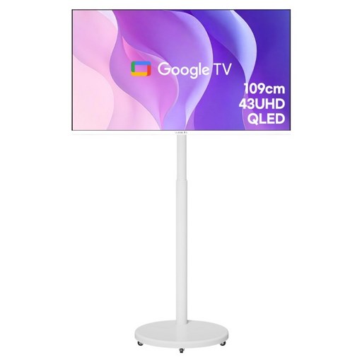 [10% 환급가전] 와이드뷰 UHD QLED 화이트에디션 스마트 TV + 삼탠바이미 세트, 109cm, QWGE43UT1, EKWBYME78W (V3), 스탠드형, 고객직접설치