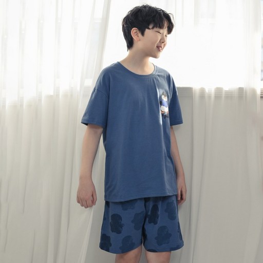 코코드림 해피펭귄 청소년 반팔 반바지 잠옷 세트