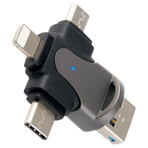 컴스 4 IN 1 OTG 멀티 카드리더기 TF Micro SD전용 USB 3.1 Type C
