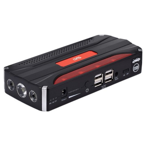 컴스 마트 차량용 USB 4포트 보조배터리 LED램프 점프 스타터 12V/16V/19V 공용 KR522