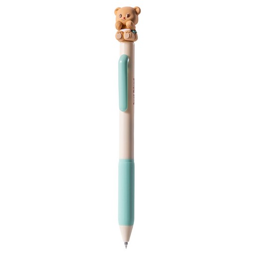 델리 버터베어 귀여운 캐릭터 피규어 키링 소프트 젤펜 0.5mm 블랙잉크