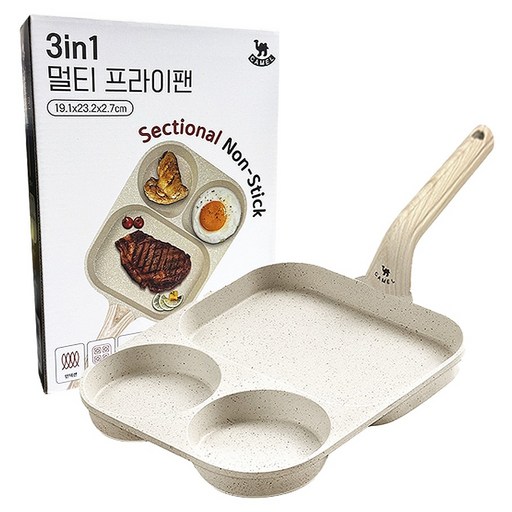 영수산업카멜 인덕션 3구 멀티 코팅 프라이팬
