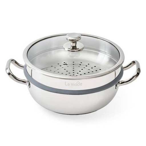 르메이드 스텐 304 실리콘 패킹 2단 인덕션 찜기