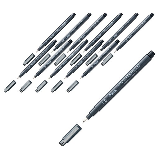펜텔 포인트라이너 수성 드로잉펜 1.0mm S20P-10A
