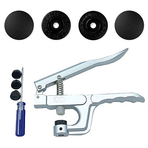 스냅 티단추 손몰드 기구 + 똑딱이 스냅 티단추 4종 x 20p 세트 13mm T-580