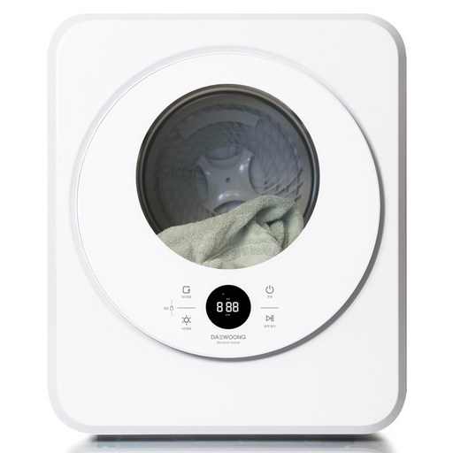 대웅 AI 스텐인리스 드럼 양방향회전 벽걸이 생활방수 빨래 미니 의류건조기 CZVN-CD88882R 4kg