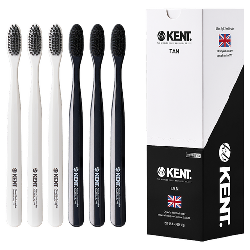 켄트 초극세모 칫솔 탄 2종, 6개입, 1개