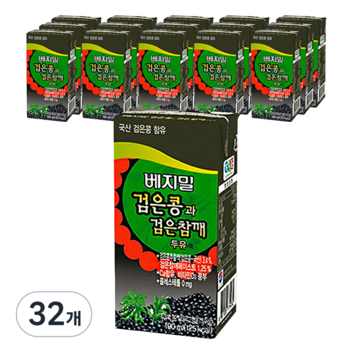 베지밀 검은콩과 검은참깨 두유