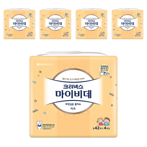 마이비데 크리넥스 키즈 화장실용 물티슈 캡형