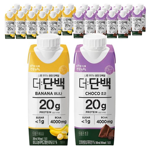 더단백 드링크 초코 250ml 18p + 바나나 250ml 18p