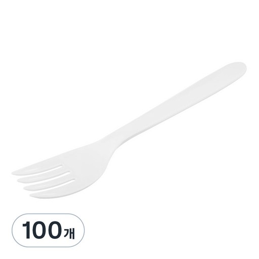 코멧 일회용 개별포장 포크 화이트