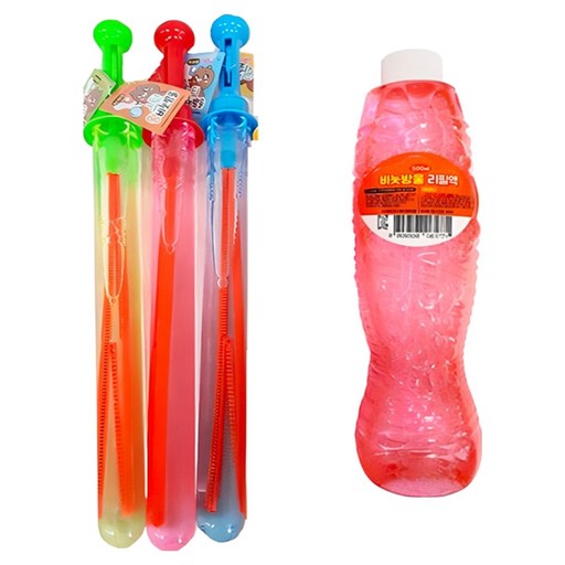 스틱 왕 비눗방울 대용량 280ml x 3p  리필액 500ml 세트