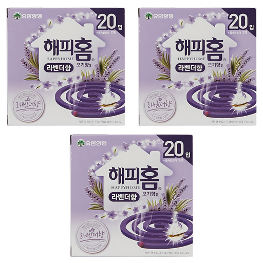 해피홈 모기향에스 라벤더향 20p