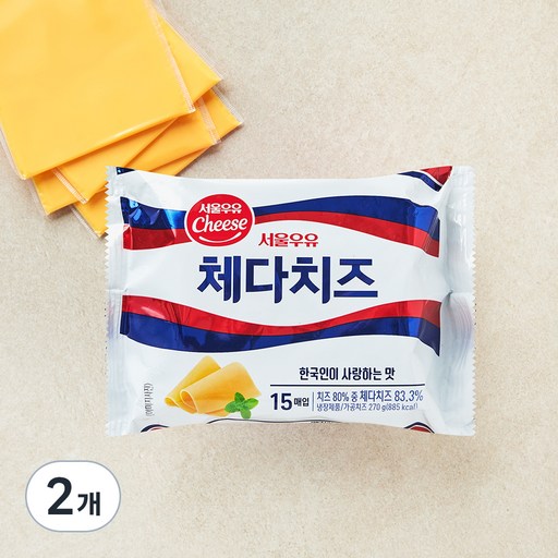 [로켓프레시] 서울우유치즈 체다 슬라이스 치즈