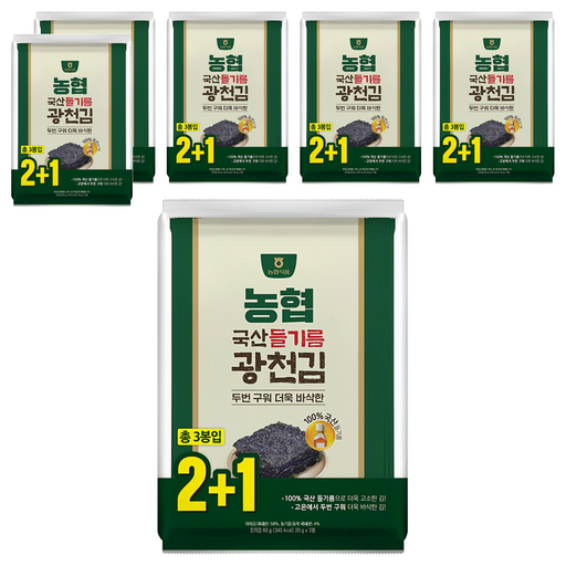 농협식품 들기름 광천김 2 + 1