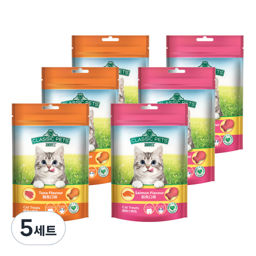 클래식펫츠 전연령 캣트릿 간식 참치 3p+연어 3p