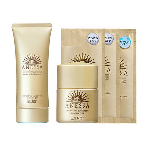 아넷사 퍼펙트 UV 선스크린 스킨케어 젤 A SPF50+ PA++++ 90g 기획세트, 1세트