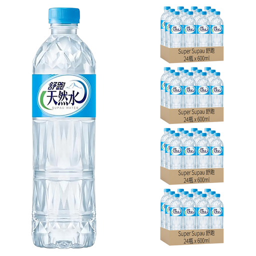 Super Supau 舒跑 天然水, 600ml, 96瓶