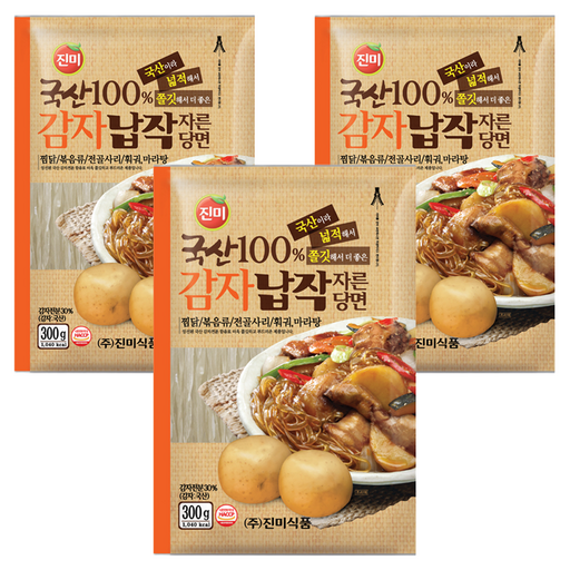 진미 국산감자 납작 자른당면