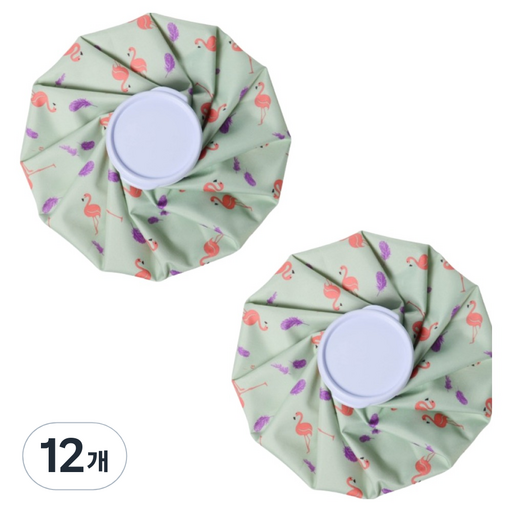 포근상점 방수 냉온 얼음 찜질 주머니 그린 홍학 소(14.5cm) 2개