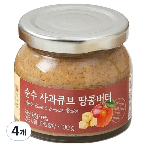 유기샘 순수 사과큐브 땅콩버터