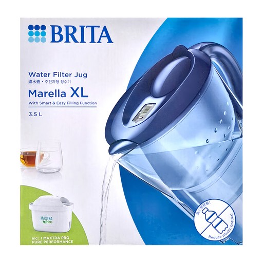 BRITA 台灣公司貨 Mxpro MARELLA濾水壺 3.5L, 藍色, 1個