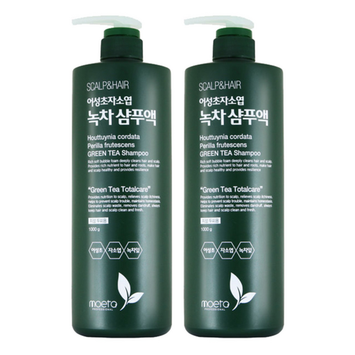 모에타 어성초 자소엽 녹차 샴푸액 지성 두피용
