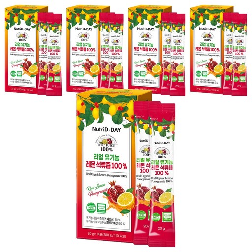 뉴트리디데이 리얼 NFC 유기농 레몬석류즙 100% 14p