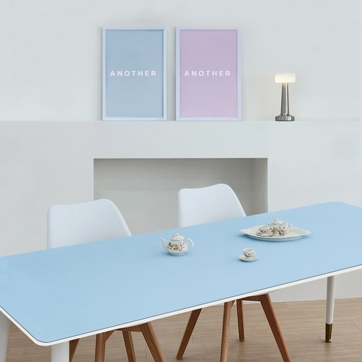 7A 가죽 방수 캠핑 모서리라운딩 양면 테이블 매트 120 x 220 cm
