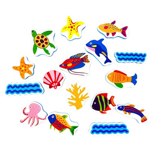 투칸 목욕놀이 스티커 해양생물 바다물고기 Sea Fish