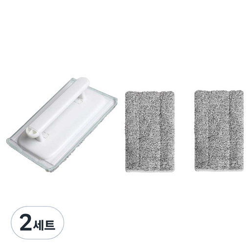 모나코올리브 핸드맙 베란다 창문 창틀 청소솔 + 청소포 2p 세트
