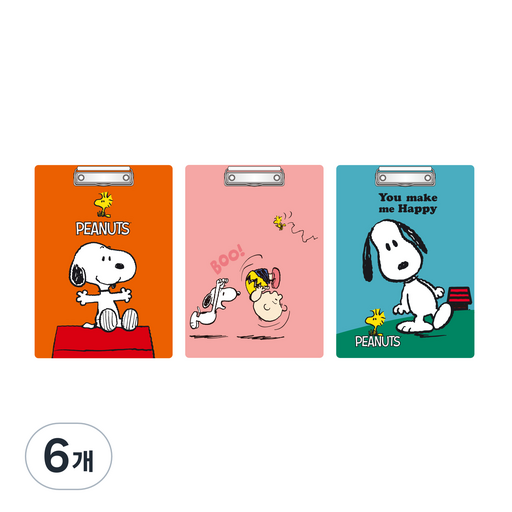 피너츠 스누피 올 클리어 클립보드 A4