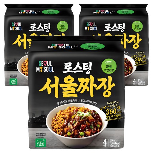 풀무원자연건면 로스팅 서울 짜장 99g