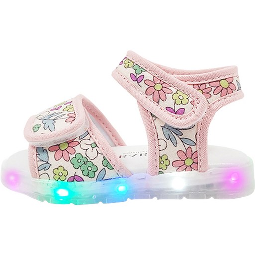 새끼발바닥 아동용 플라워 LED 샌들