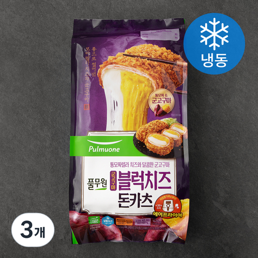 풀무원 군고구마 블럭치즈 돈카츠 (냉동)