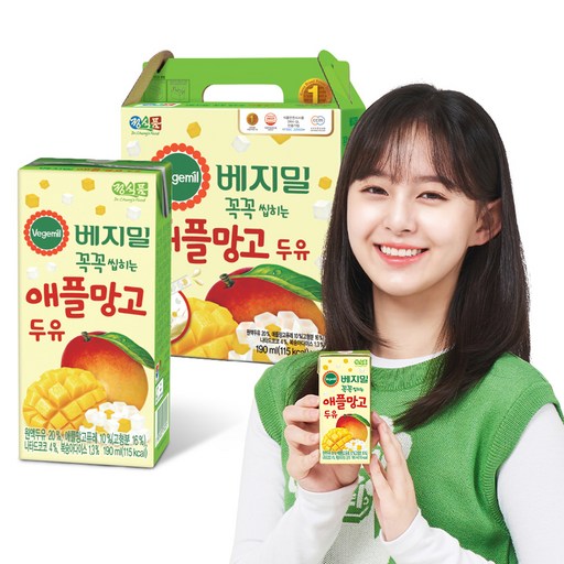 베지밀 꼭꼭 씹히는 애플망고 두유