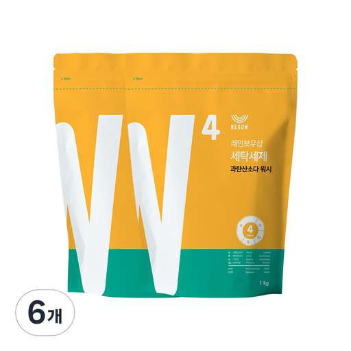 레인보우샵 W4 과탄산소다 워시 올인원 세탁세제 리필
