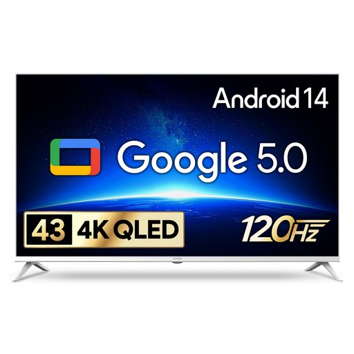 CHiQ 더함 4K UHD QLED DLG 120Hz 돌비 AI 스마트TV