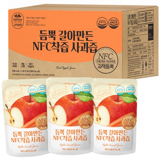 유기농마루 듬뿍 갈아만든 NFC착즙 사과즙