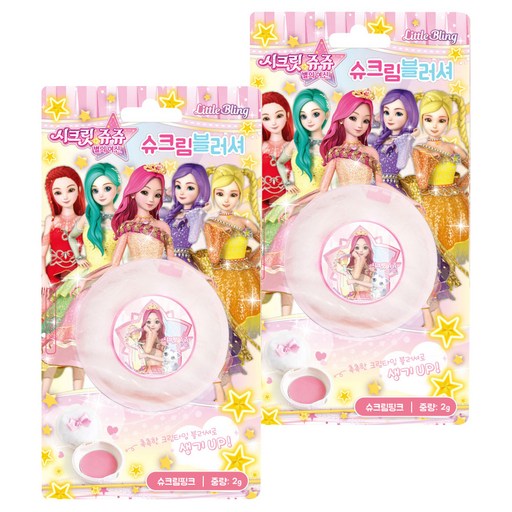 리틀블링 시크릿쥬쥬 별의여신 슈크림 블러셔 어린이 치크 메이크업 2g