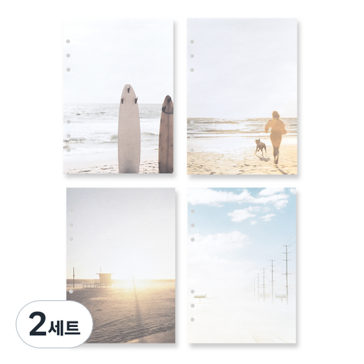 모노라이크 A5 다이어리 리필속지 레트로 포토 B세트 25p x 4종