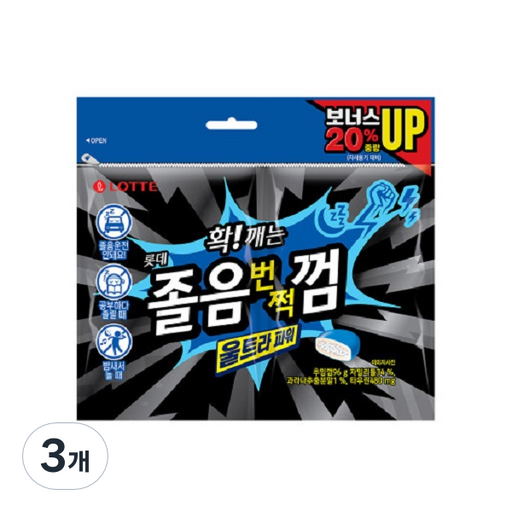롯데웰푸드 확 깨는 졸음 번쩍 껌 울트라파워