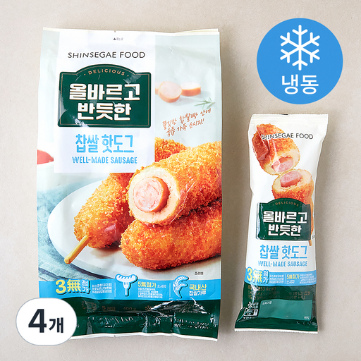 올바르고 반듯한 찹쌀 핫도그 (냉동)