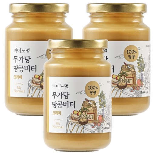 마이노멀 무가당 땅콩버터 100% 크리미