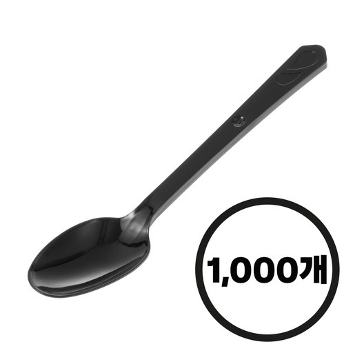 코멧 심플한 일회용 개별포장 숟가락 블랙