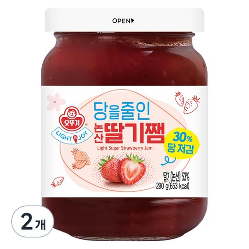 오뚜기 LIGHT 앤 JOY 당을줄인 논산딸기쨈