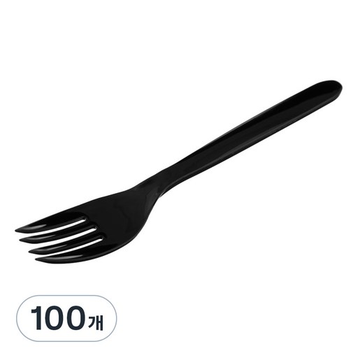 코멧 일회용 포크 블랙